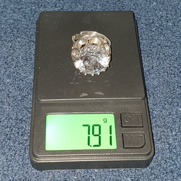 Vintage Alpo Kustaa Tammi Sterling Silver White Quartz Finnish Statement Ring - Picture 6 of 13